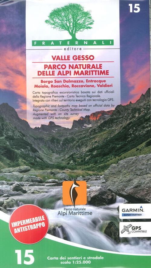 Carta n. 15. Valle Gesso, parco naturale delle Alpi Marittime