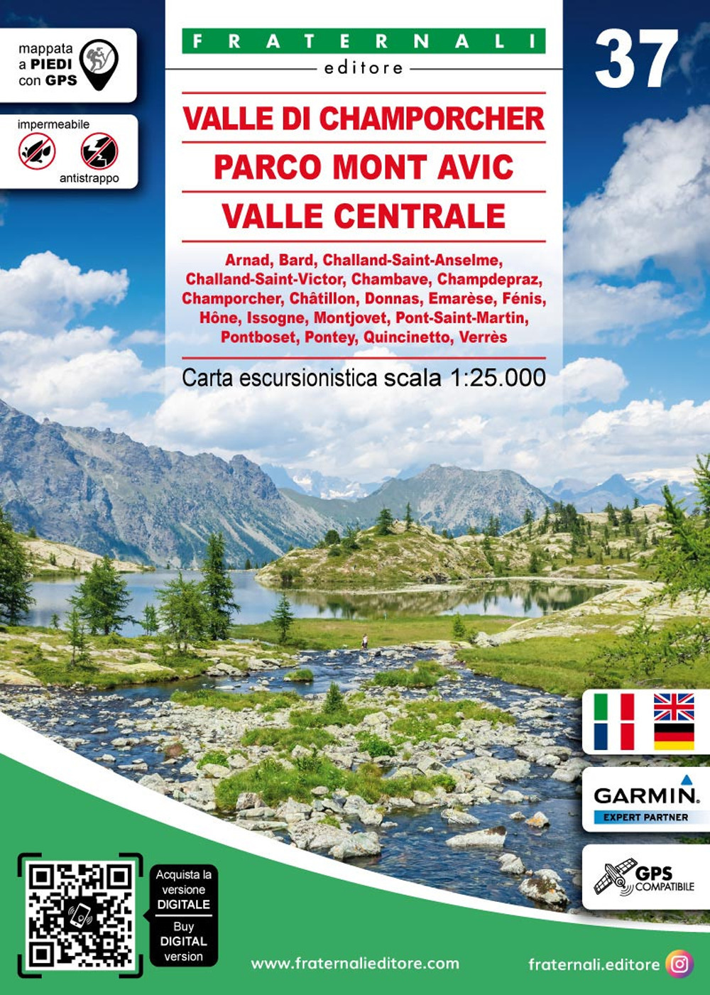 Carta n. 37. Valle di Champorcher, Parco Mont Avic, Valle Centrale
