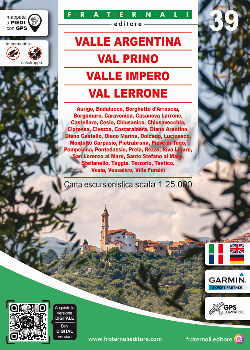 Valle Argentina Valle Prino, Valle Impero, Val Lerrone 1:25.000