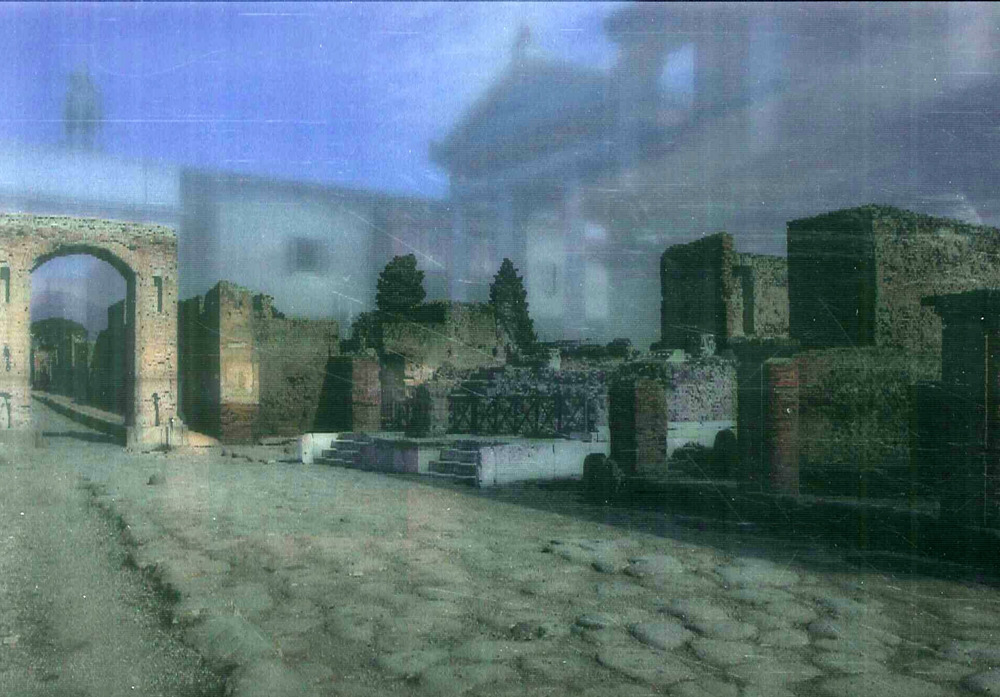 Pompei, Tempio della Fortuna: stato attuale e ricostruzione
