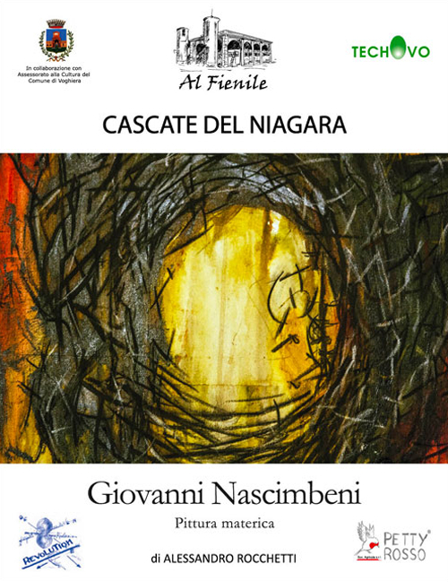 Cascate del Niagara. Giovanni Nascimbeni. Pittura materica