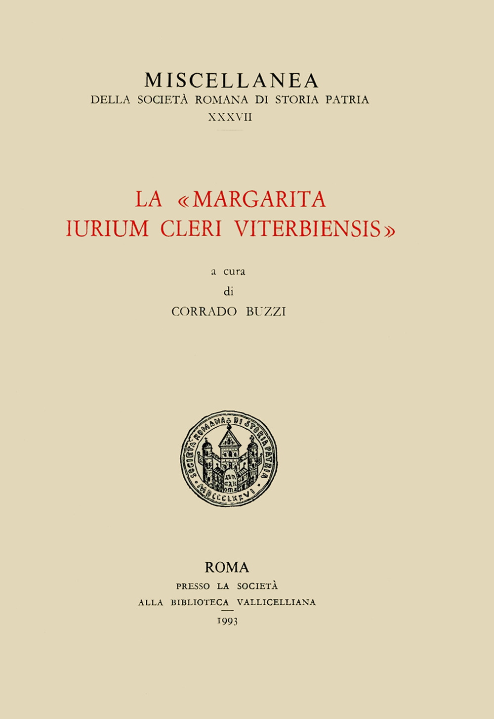 La Margarita iurium cleri Viterbiensis