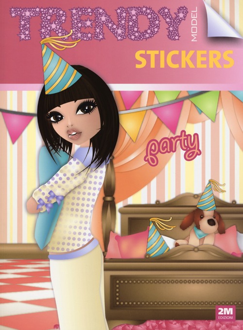 Trendy model stickers party. Con adesivi