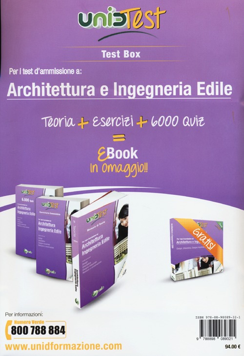 Test Box architettura e ingegneria edile. Teoria-Esercizi-6.000 quiz