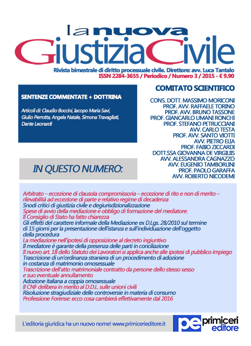 La nuova giustizia civile (2015). Vol. 3