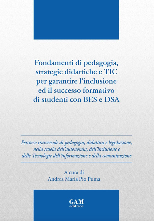 Fondamenti di pedagogia, strategie didattiche e TIC per garantire l'inclusione ed il successo formativo di studenti BES e DSA