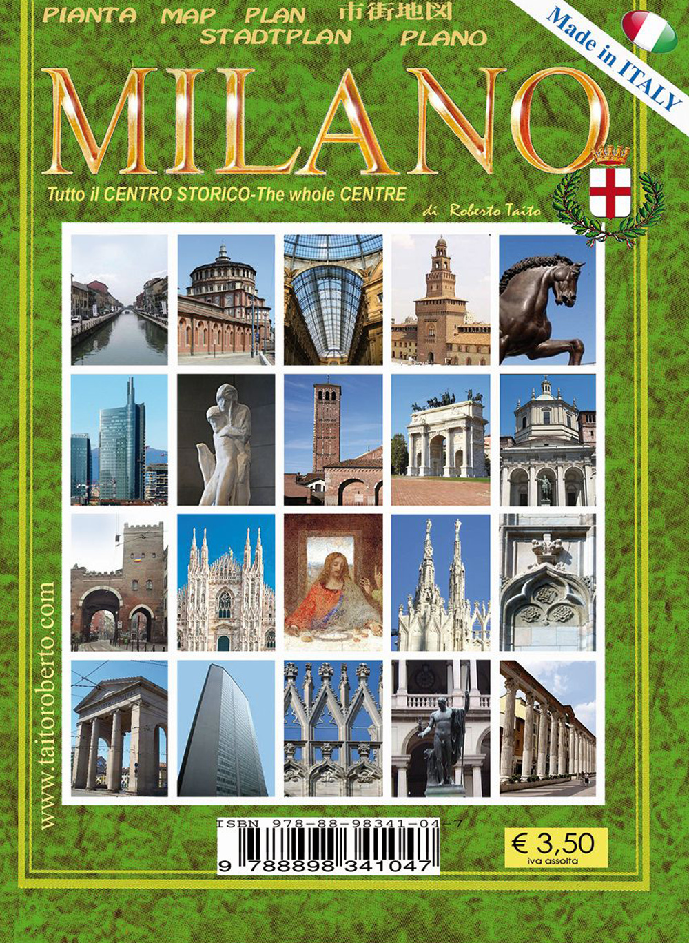 Mappa prospettica di Milano centro