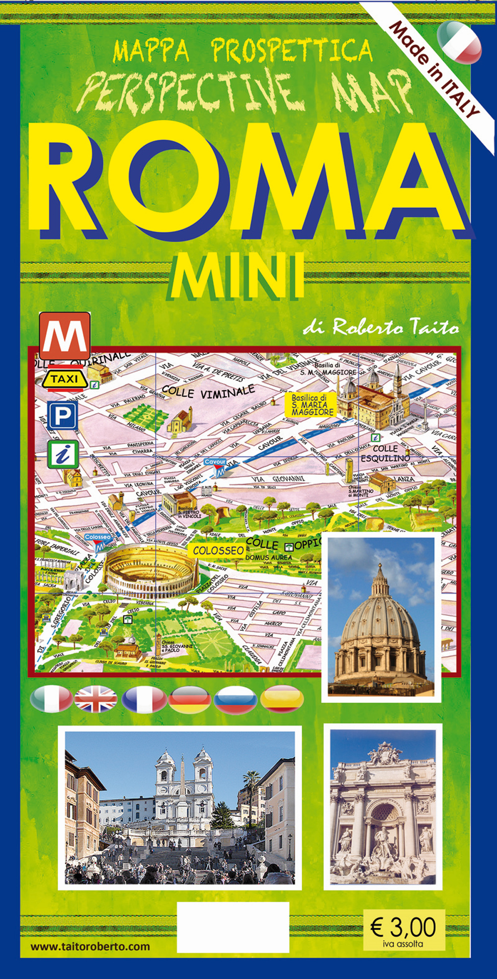 Mini mappa prospettica di Roma