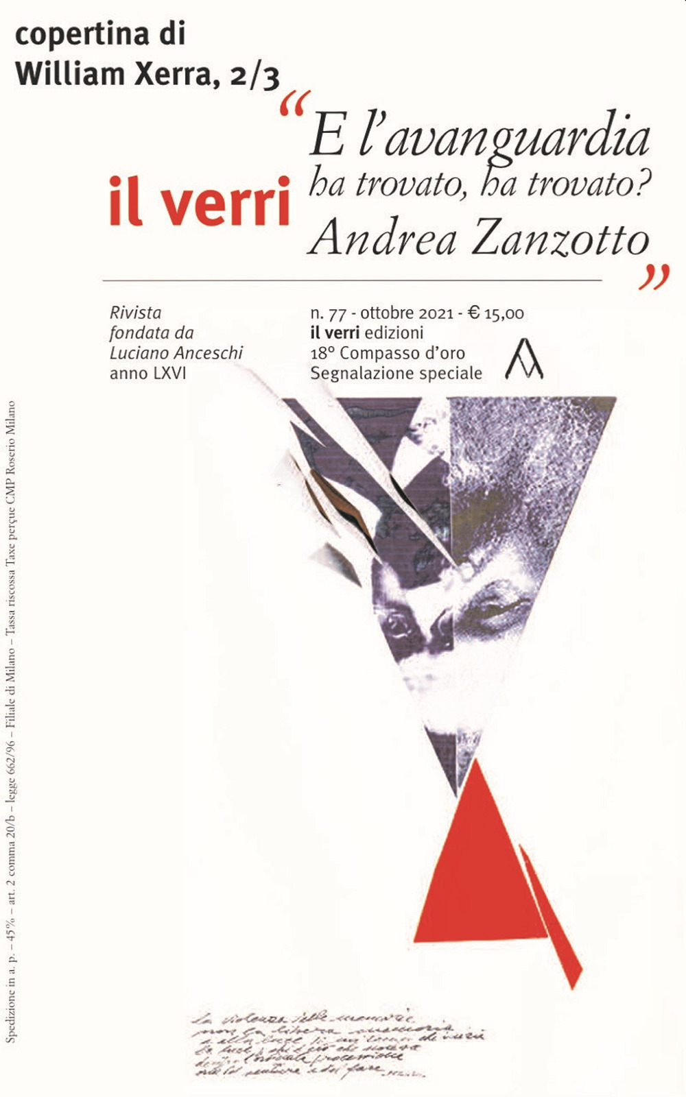 Il Verri. Vol. 77: Andrea Zanzotto. E l'avanguardia ha trovato, ha trovato?