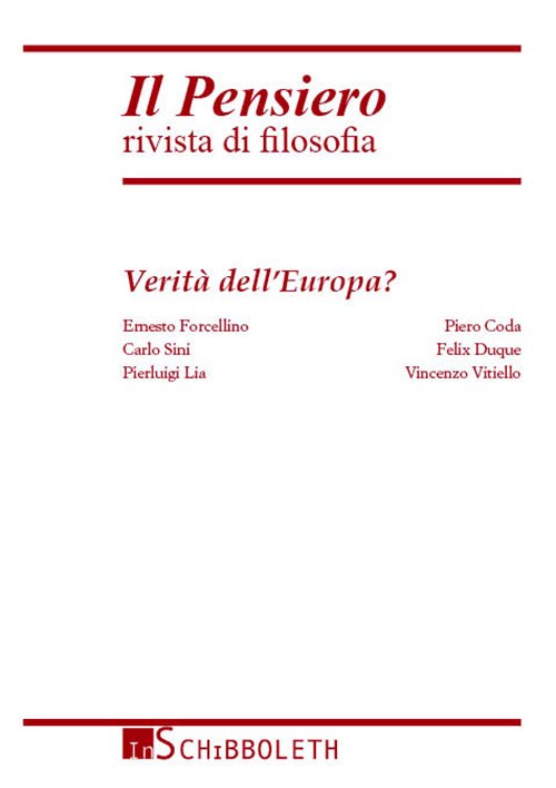 Il pensiero. Rivista di filosofia. Vol. 52: Verità dell'Europa