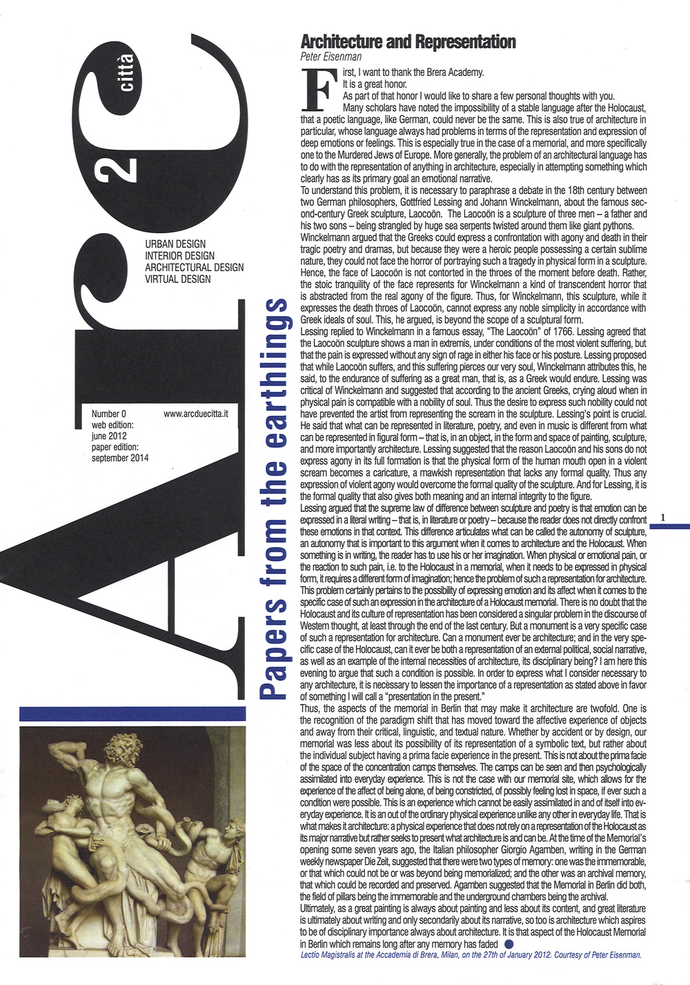 Arcduecittà n. zero world. Papers from the earthlings