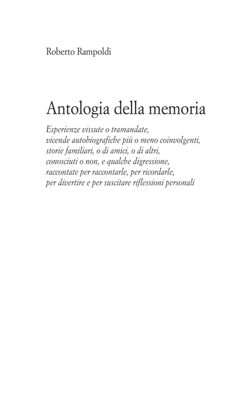 Antologia della memoria