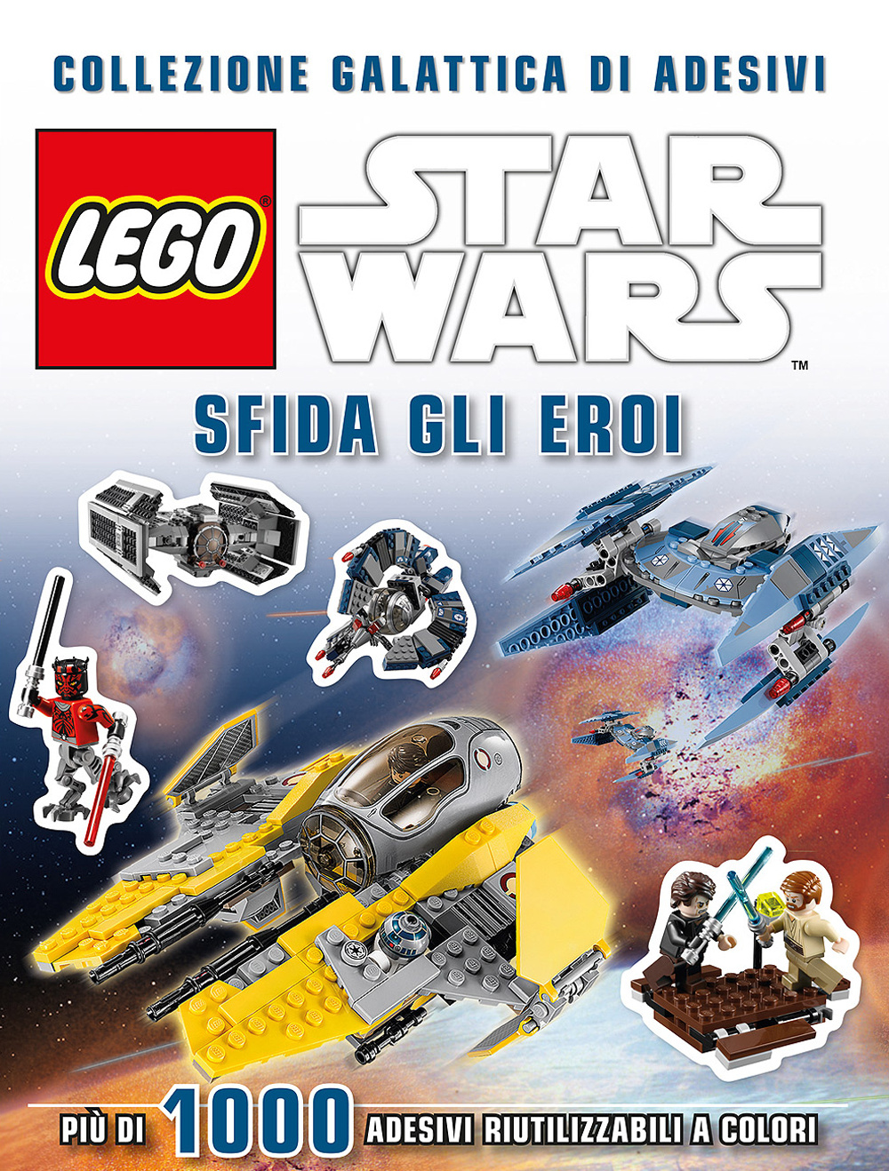 Sfida gli eroi. Collezione galattica di adesivi. Star Wars. Lego