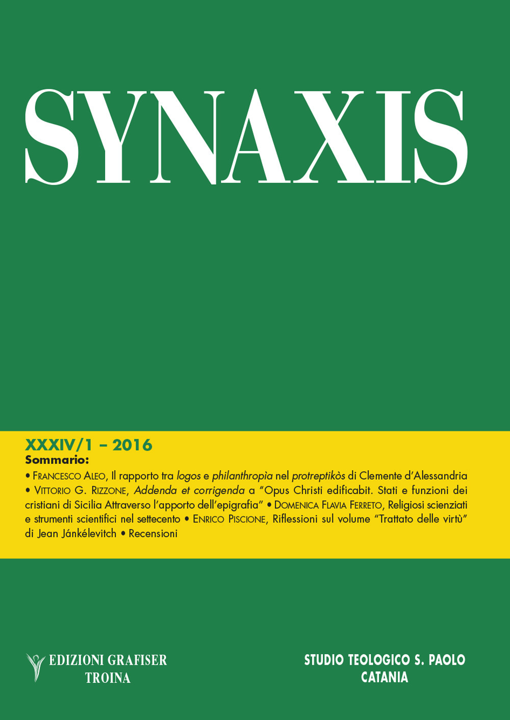 Synaxis. Vol. 1