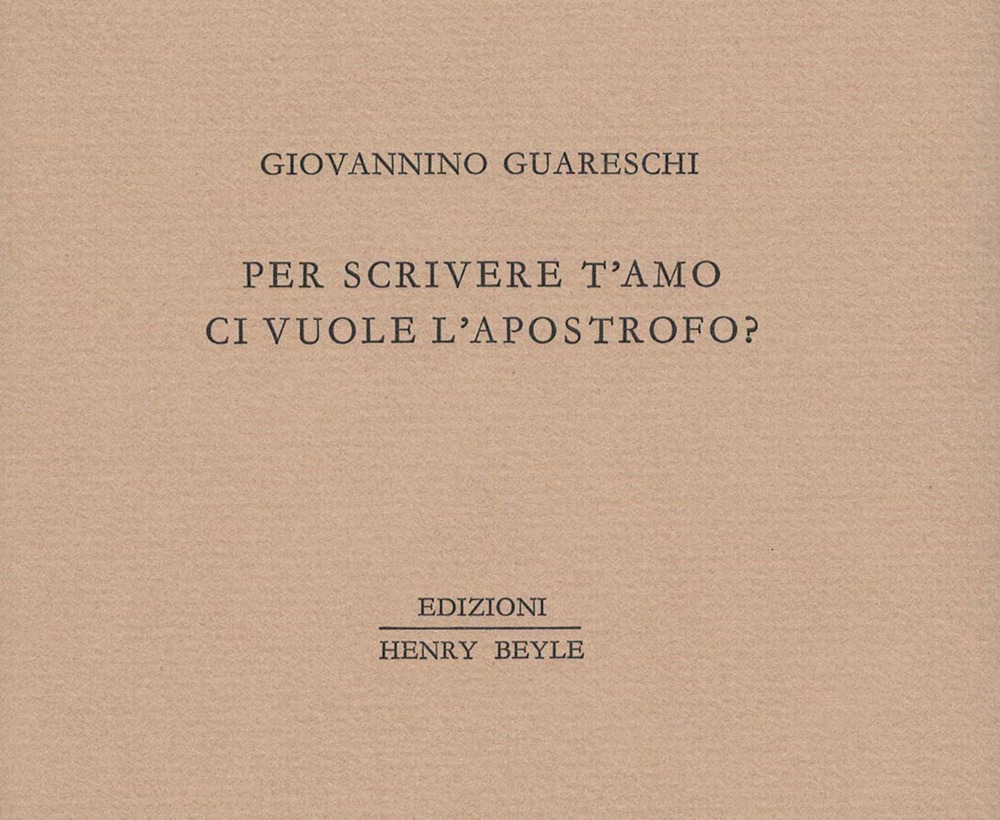 Per scrivere t'amo ci vuole l'apostrofo?