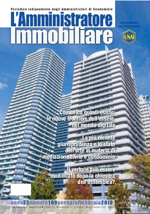 L'amministratore immobiliare. Periodico indipendente degli amministratori di condominio. Vol. 169