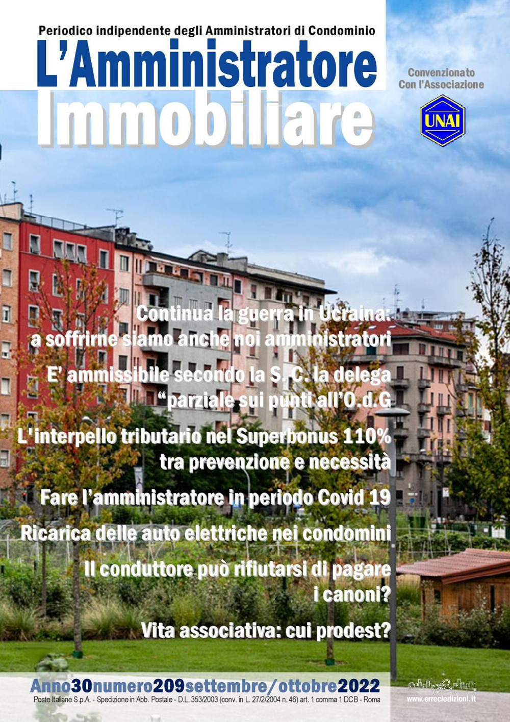 L'amministratore immobiliare. Periodico indipendente degli amministratori di condominio. Vol. 209