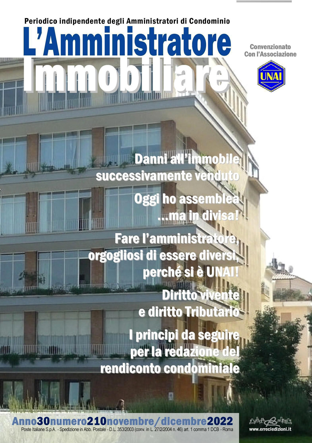 L'amministratore immobiliare. Periodico indipendente degli amministratori di condominio. Vol. 210