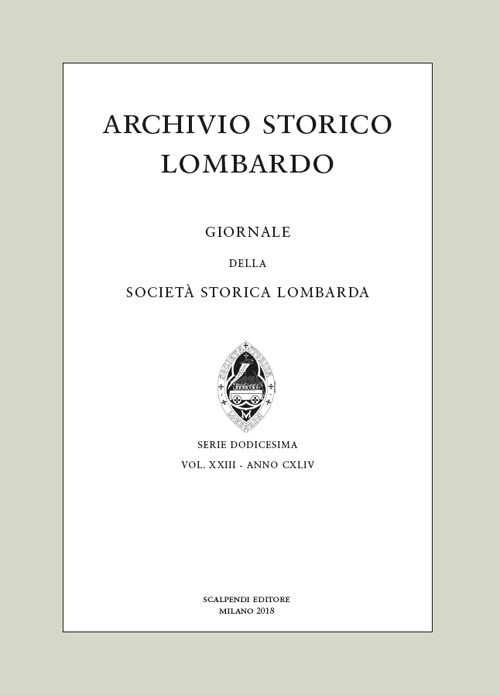 Archivio storico lombardo. Giornale della Società storica lombarda. Vol. 23