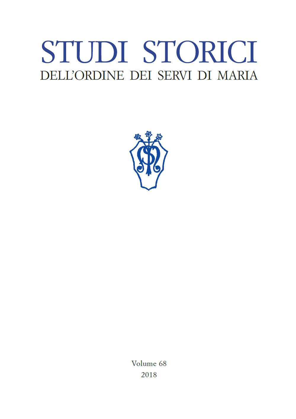 Studi storici dell'Ordine dei Servi di Maria. Vol. 68