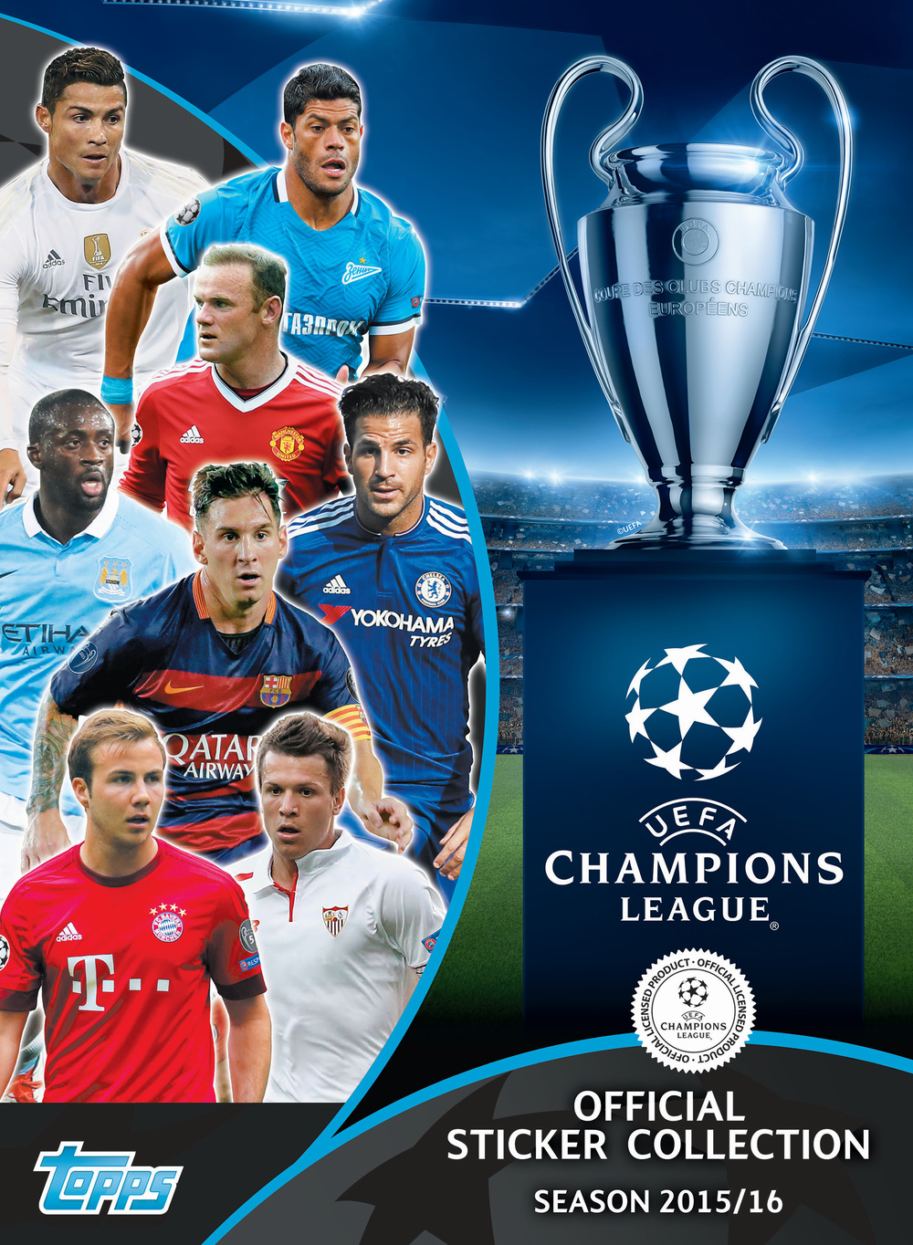 Topps UEFA Champions League sticker collection 2015/16. Ediz. polacca e rumena