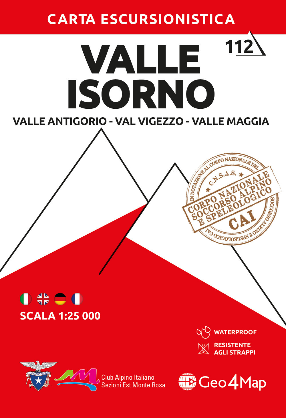 Carta escursionistica valle Isorno. Scala 1:25.000. Ediz. italiana, inglese, tedesca e francese. Vol. 12: Valle Antigorio, Val Vigezzo, Valle Maggia