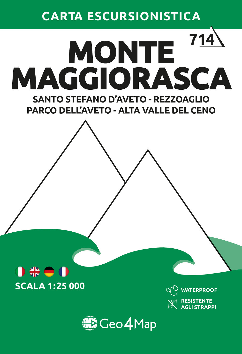 714 Monte Maggiorasca Santo Stefano D'aveto - Rezzoaglio - Parco Dell'aveto - Alta Valle del Ceno. Carta escursionistica 1:25.000