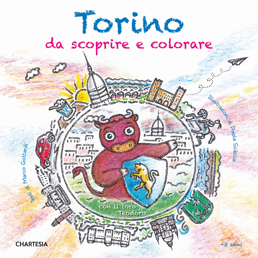 Torino da scoprire e colorare. Con il toro Teodoro