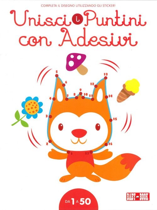 Volpe. Unisci i puntini 1-50. Con adesivi