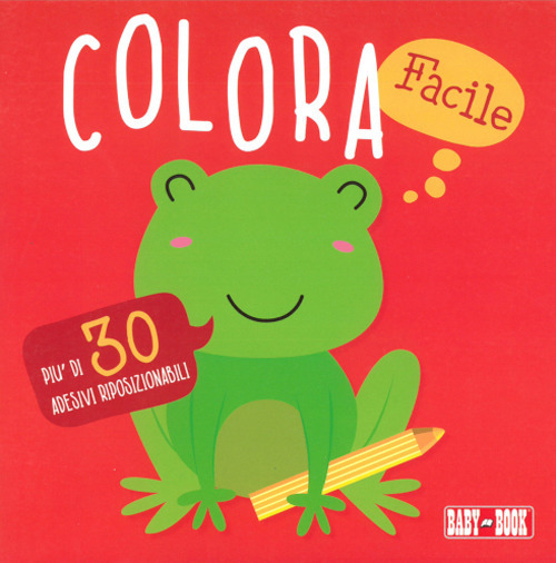 Rana. Colorare facile. Con adesivi