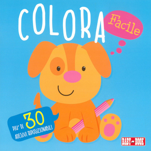 Cane. Colorare facile. Con adesivi