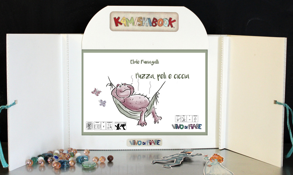 Puzza, peli e ciccia. Testo in simboli. Kamishibai