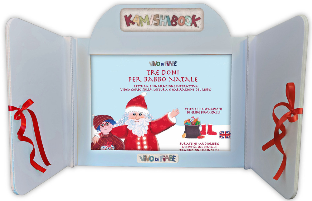 Tre doni per Babbo Natale. Con Kamishibai. Ediz. italiana e inglese
