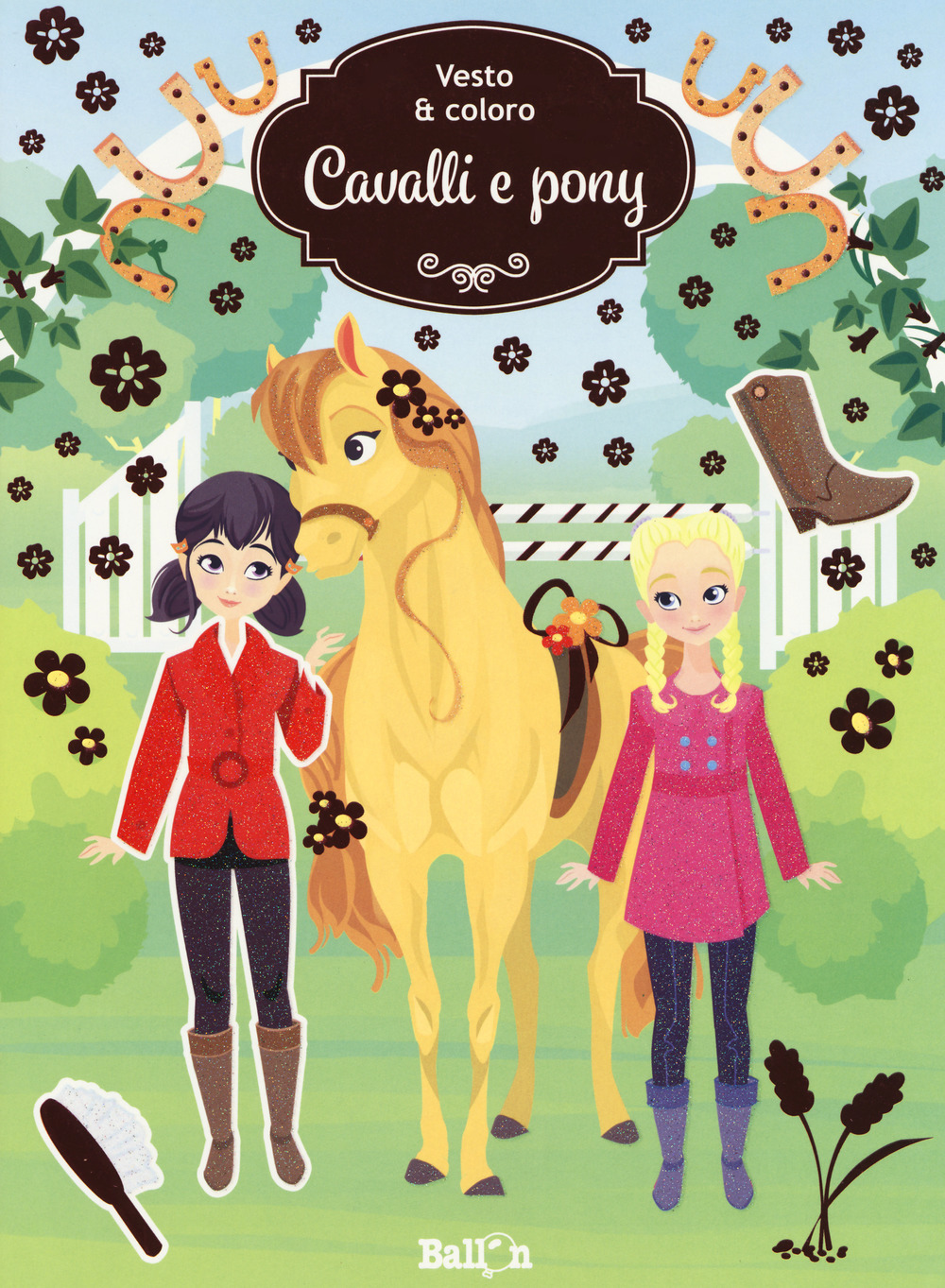 Cavalli e pony. Vesto & coloro. Con adesivi