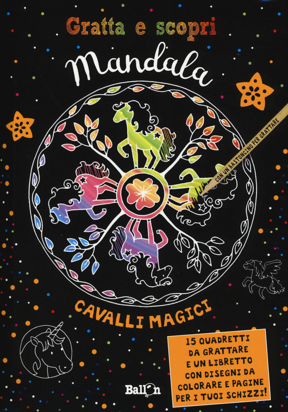 Cavalli magici. Mandala gratta e scopri