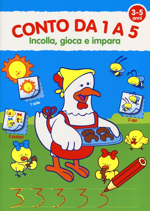 Conto da 1 a 5. Con adesivi