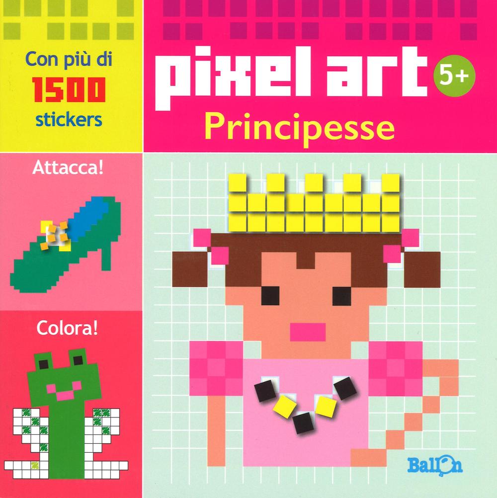Principesse. Pixel art. Con stickers