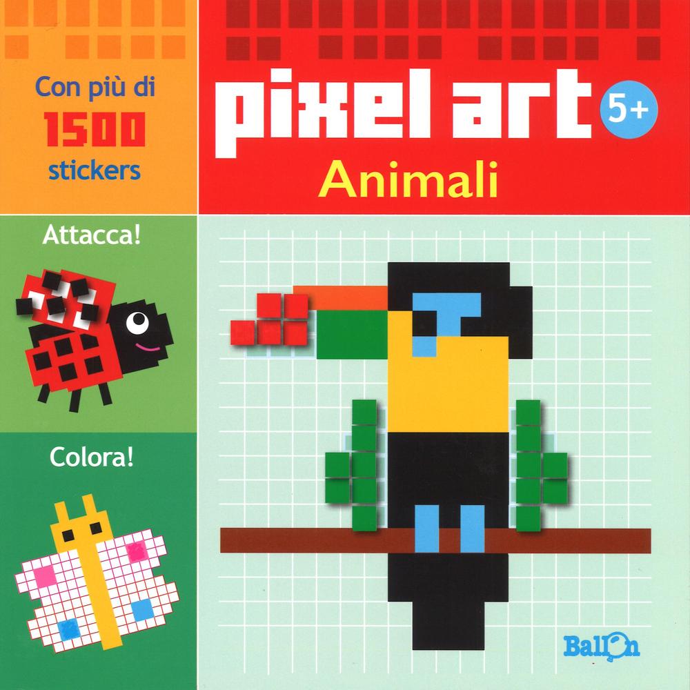 Animali. Pixel art. Con stickers