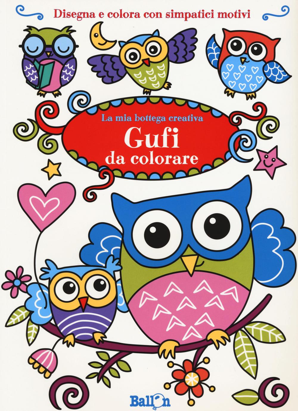Gufi da colorare. La mia bottega creativa