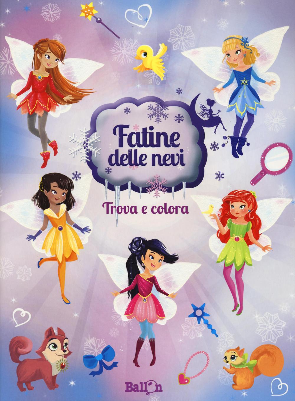 Fatine delle nevi. Trova e colora