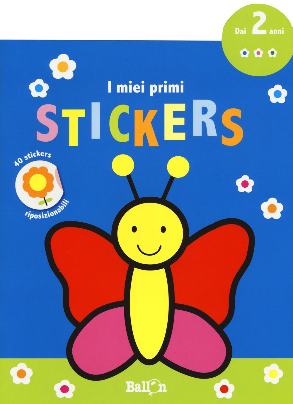 Farfalla. I miei primi stickers. Con adesivi