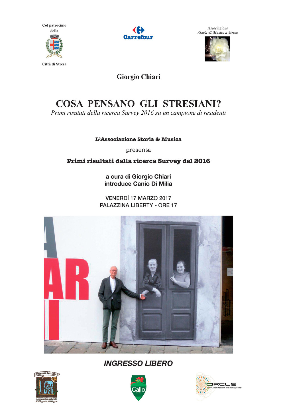 Cosa pensano gli stresiani? Primi risultati della ricerca Survey 2016 su un campione di residenti