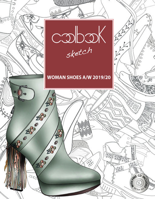Woman shoes A/W 2019/20. Coolbook sketch. Ediz. italiana e inglese