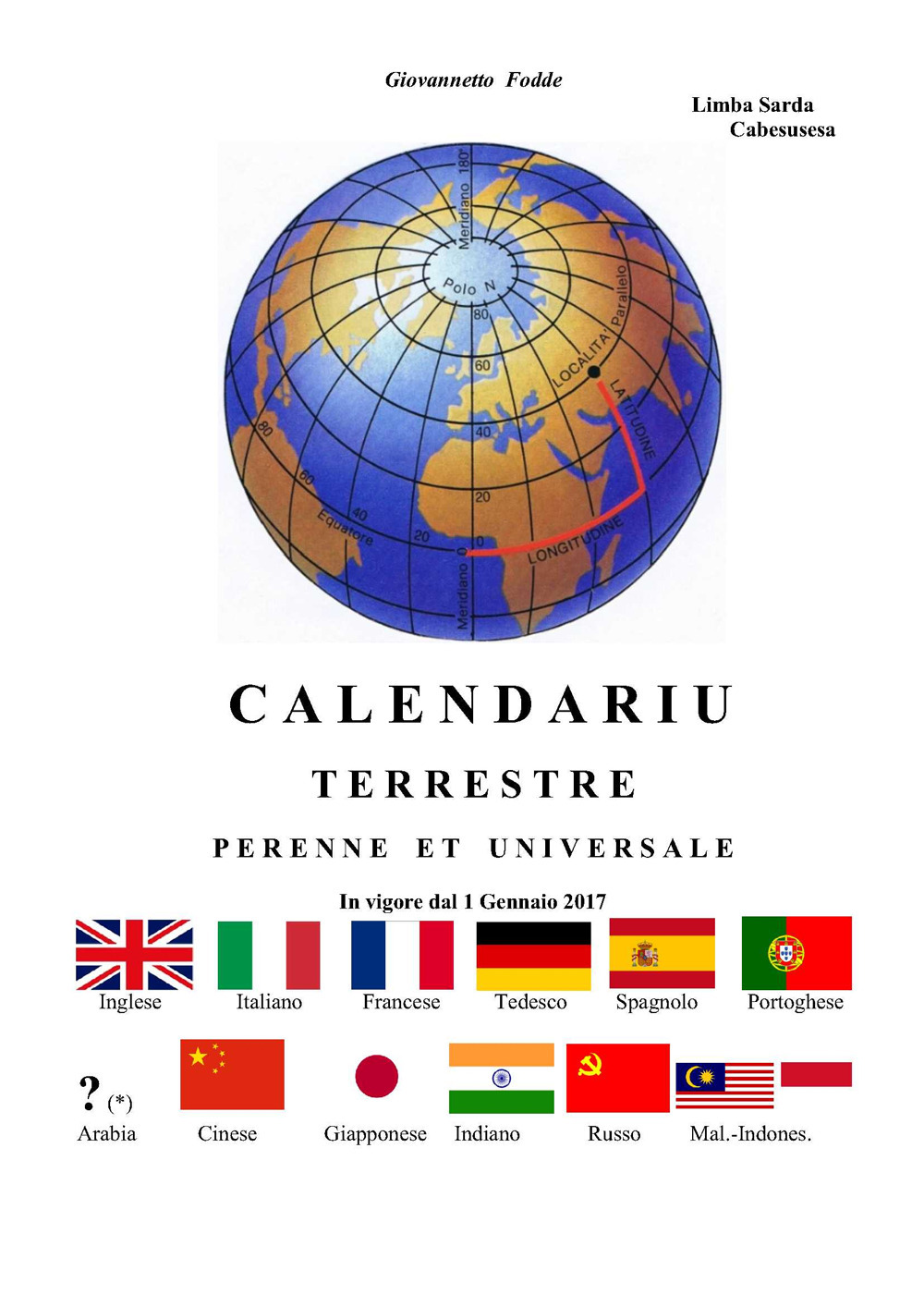 Calendariu terrestre. Lìmba sàrda cabesusèsa