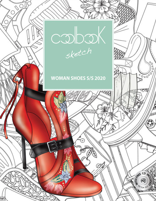 Woman shoes S/S 2020. Coolbook sketch. Ediz. italiana e inglese