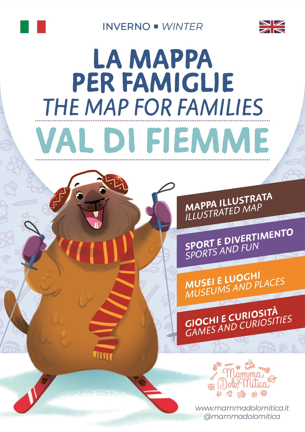La mappa per Famiglie. Val di Fiemme. Inverno-The Map for families. Val di Fiemme. Winter