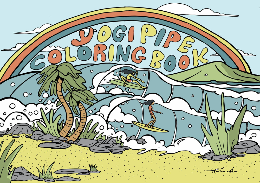 Yogi Pipe coloring book. The surf adventures of Yogi Pipe
