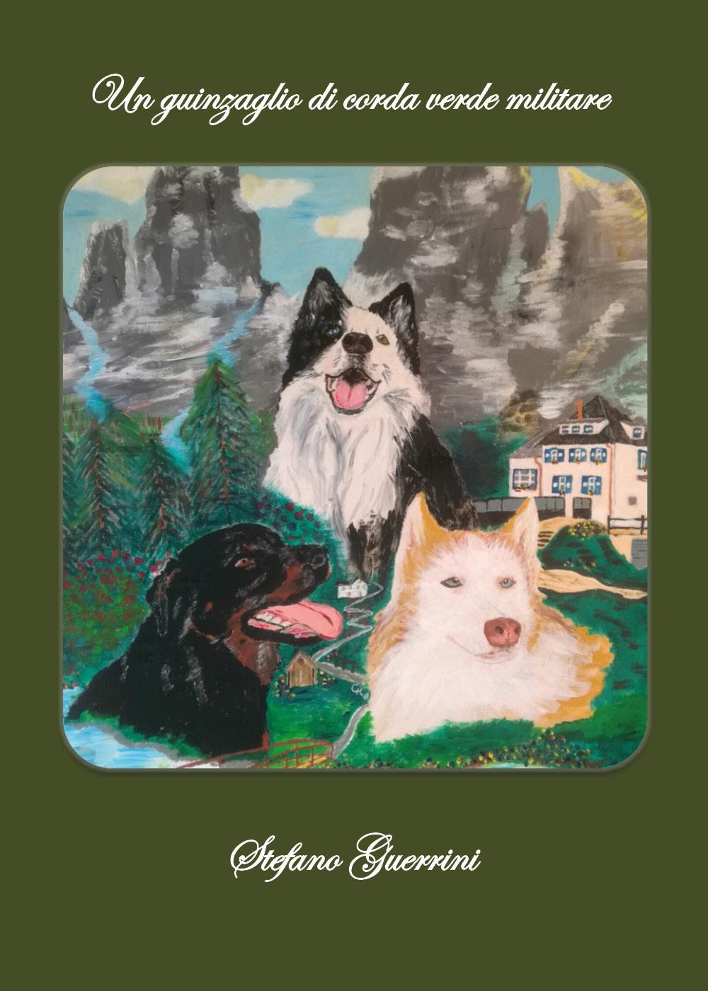 Un guinzaglio di corda verde militare