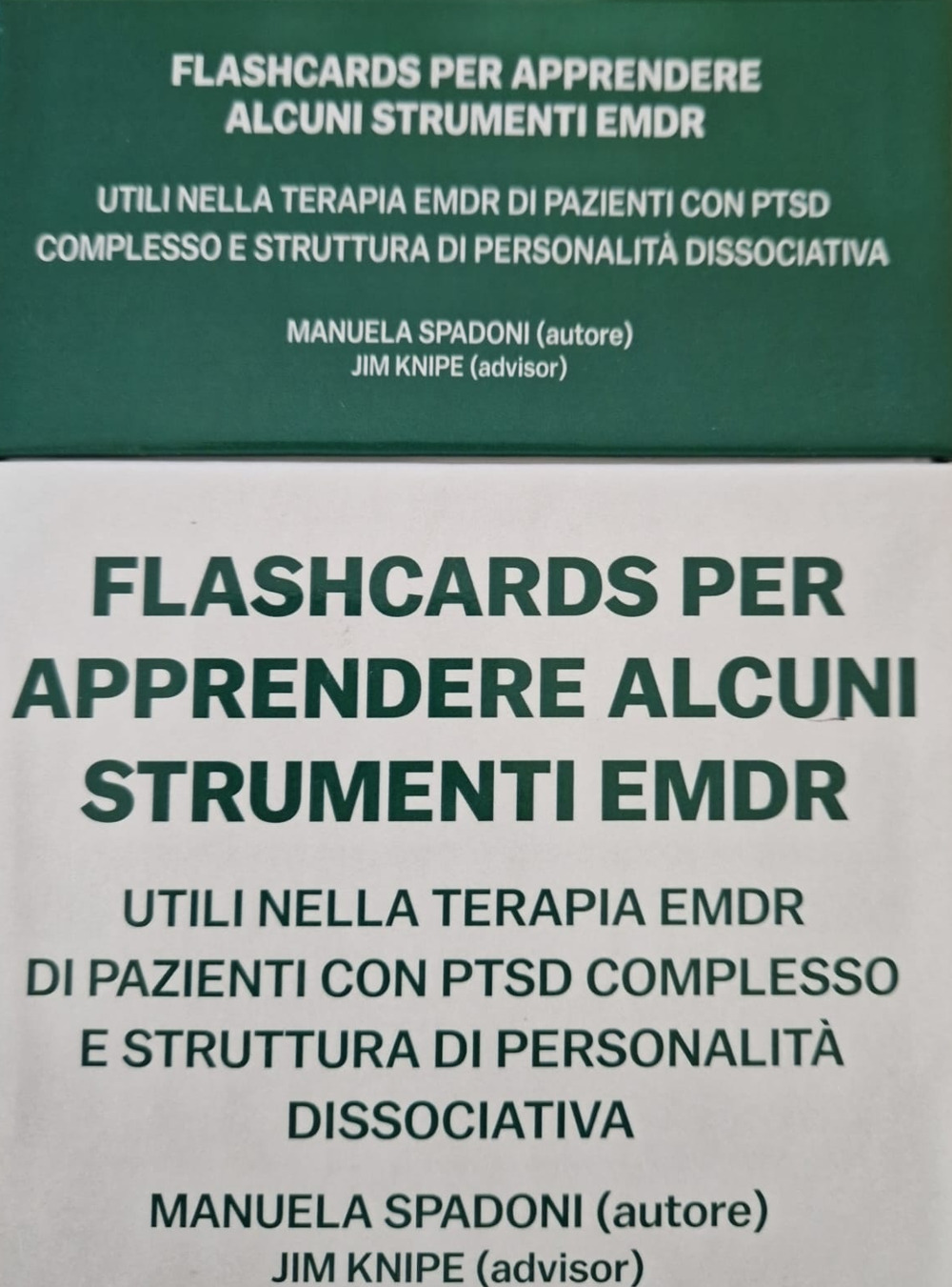 Flashcards per apprendere alcuni strumenti EMDR. Utili nella terapia EMDR di pazienti con PTSD complesso e struttura di personalità dissociativa