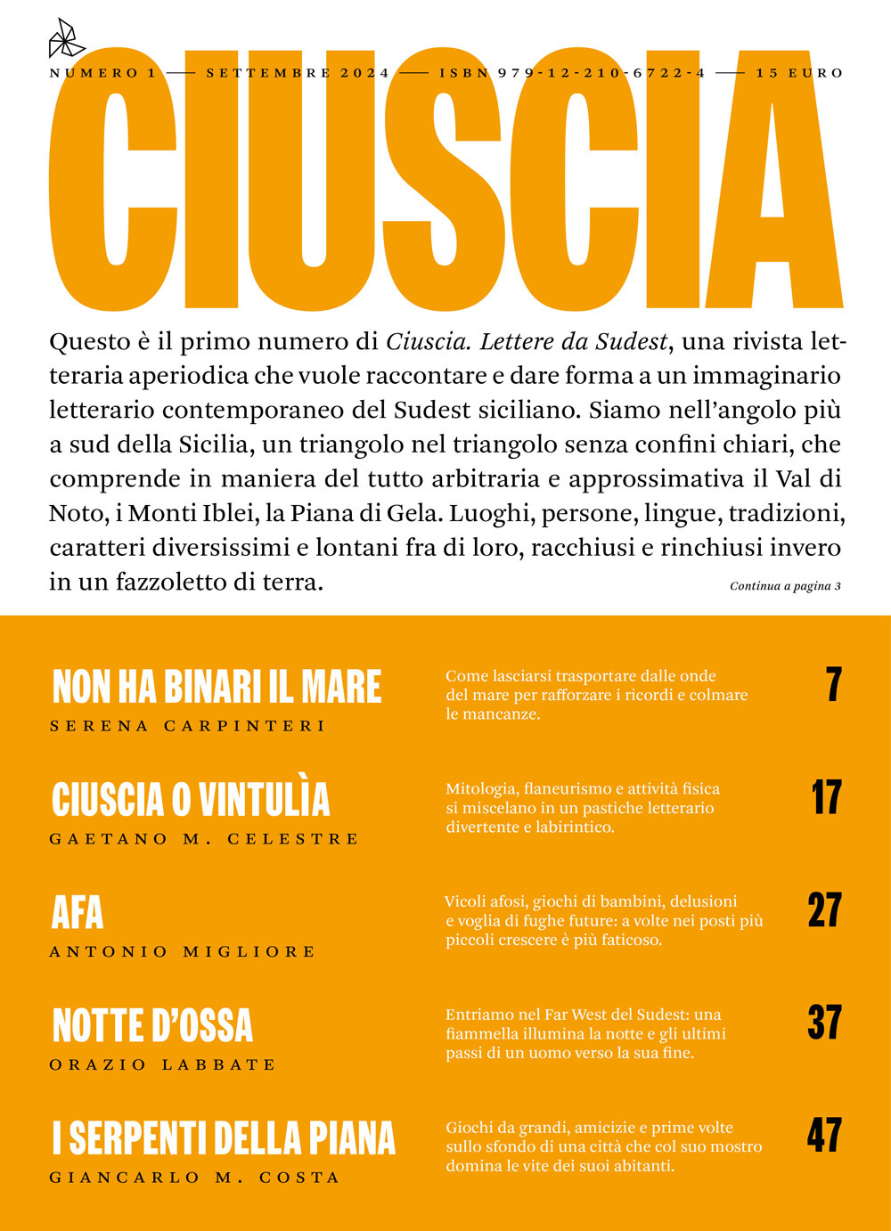 Ciuscia. Lettere da sudest. Vol. 1